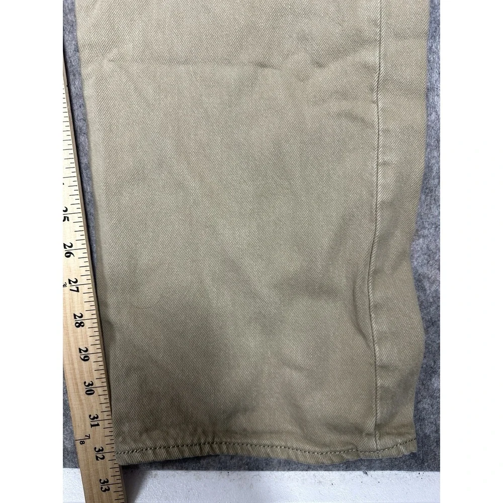 Levi's 501 Khaki Straight-Leg Men's Jeans W42 L32 Olive Tan Workwear Vintage